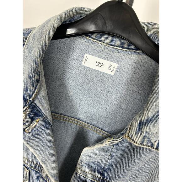 MNG Denim Trucker Jacket Oversized Size XS - Picture 4 of 4